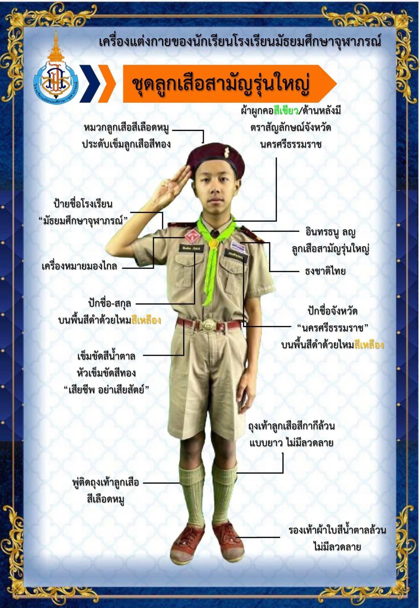 ระเบียบการแต่งกายชุดลูกเสือและเนตรนารี